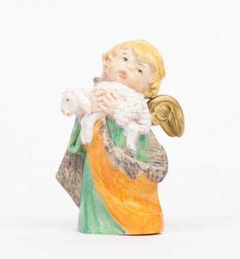 Angelo con agnello (143) tipo porcellana cm.10,5