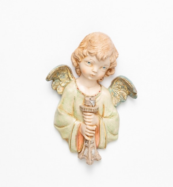 Angelo con candeliere (165) tipo porcellana cm.20