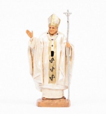 Papa Giovanni Paolo II (648) veste bianca cm.13