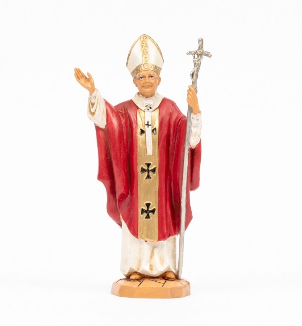 Papa Giovanni Paolo II (1116) veste rossa cm.18