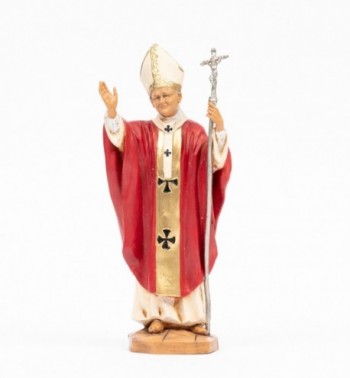 Papa Giovanni Paolo II (1117) veste rossa cm.23