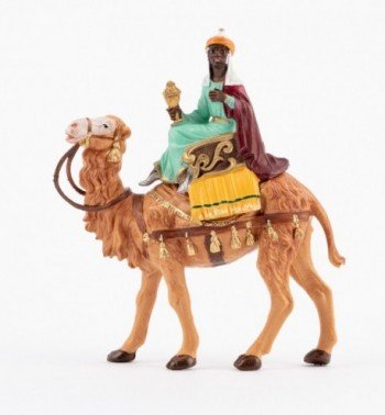 Re moro a cammello (10) per presepe colori tradizionali cm.10