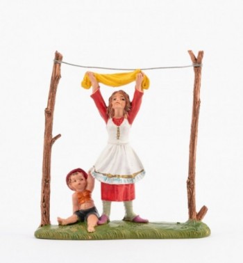 Pastorella (291) per presepe colori tradizionali cm.10