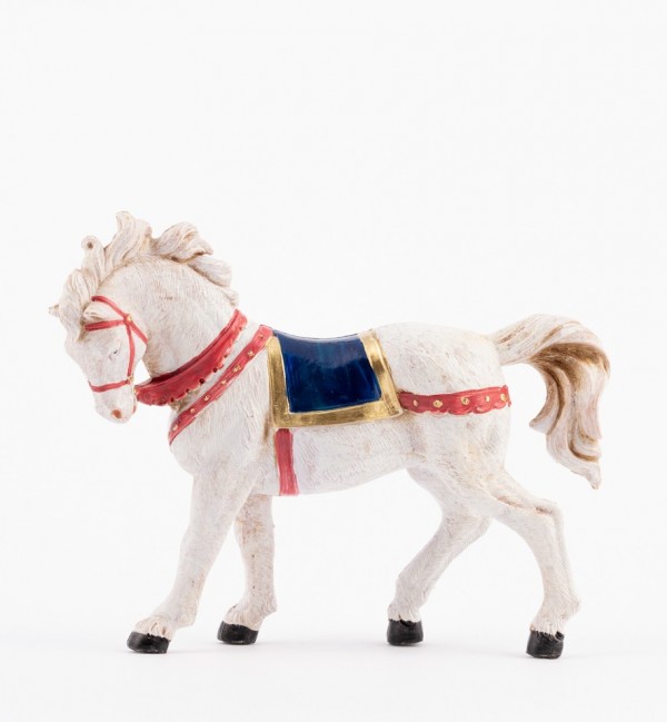 Cavallo bianco per presepe cm.12