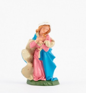 Madonna per presepe colori tradizionali cm.19