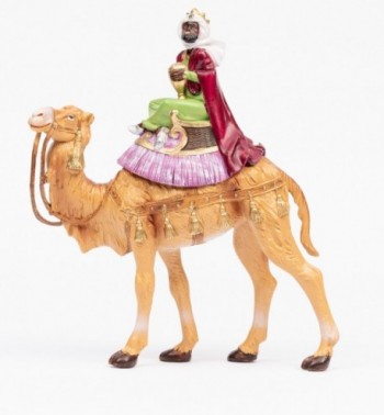 Re moro a cammello (1) per presepe colori tradizionali cm.19
