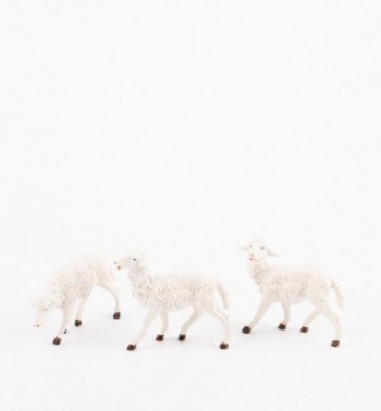 3 pecore per presepe colori tradizionali cm.19