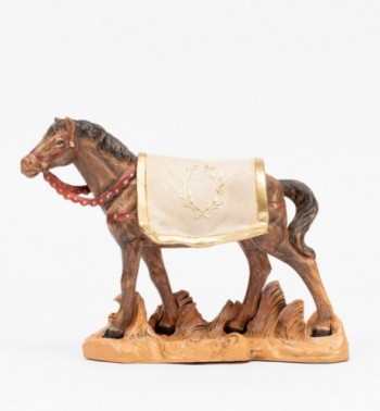 Cavallo nero per presepe cm.19