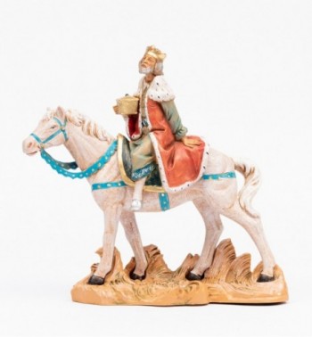 Re a cavallo per presepe cm.19