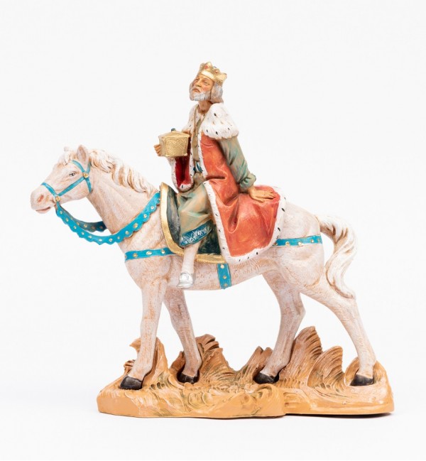 Re a cavallo per presepe cm.19