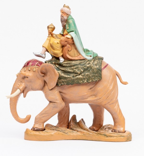 Re su elefante per presepe cm.19