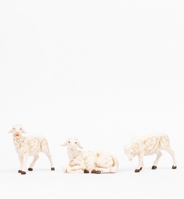 3 pecore per presepe colori tradizionali cm.30