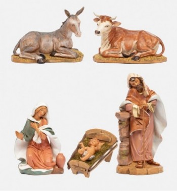 Natività 5 pezzi per presepe cm.45