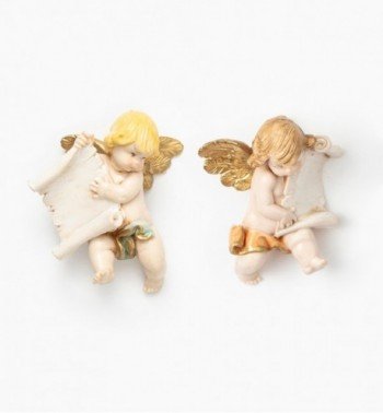 Angeli con pergamena (396-7) tipo porcellana cm.7