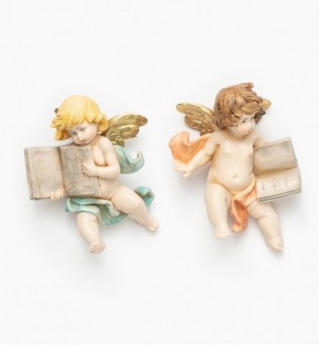 Angeli con libro (896-7) tipo porcellana cm.7