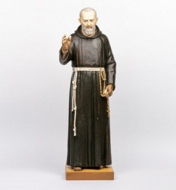 Padre Pio in resina cm.100