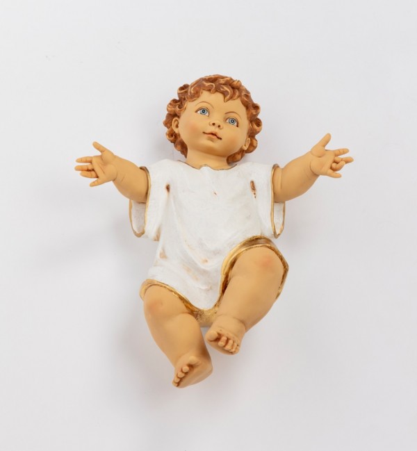 Bambino con veste in resina per presepe cm.125