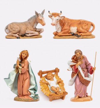 Natività 5 pezzi per presepe cm.30