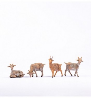 4 caprette per presepe cm.19