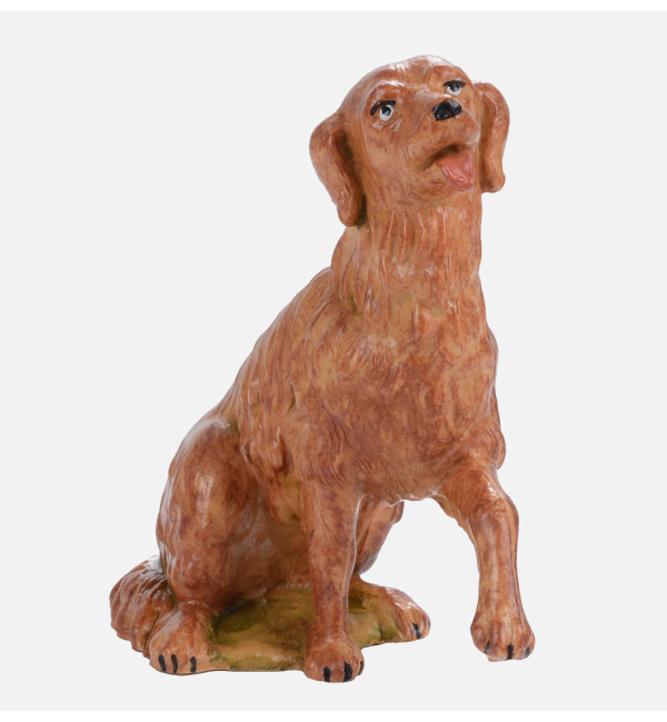 Cane seduto per presepe cm.19